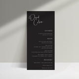 Black Peak // Personalised Dinner Menu