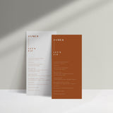 Burke // Personalised Dinner Menu